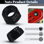 PHITUODA M3 Hex Lock Nuts, M3 x 0.5mm, 50Pcs