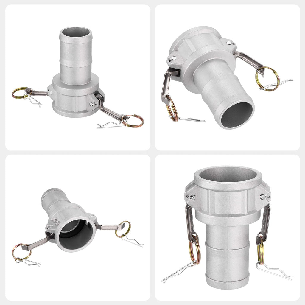 Kozelo 2Pcs Aluminum Type C 2" x 2" Cam Lock Hose Fitting