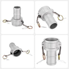 Kozelo 2Pcs Aluminum Type C 2" x 2" Cam Lock Hose Fitting