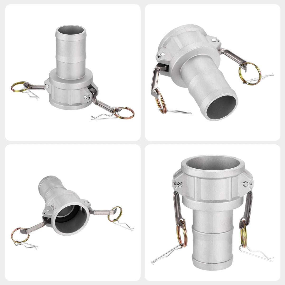 Kozelo 2Pcs Aluminum Type C 2" x 2" Cam Lock Hose Fitting