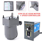 110V 15W Ac Gear Motor Electric Single-Phase Motor Gear Motor 0-270RPM Electric Variable Speed Adjustable Controller Governor Geared Motor and Adjustable Speed Controller Combo(Reduction Ratio: 1:5)