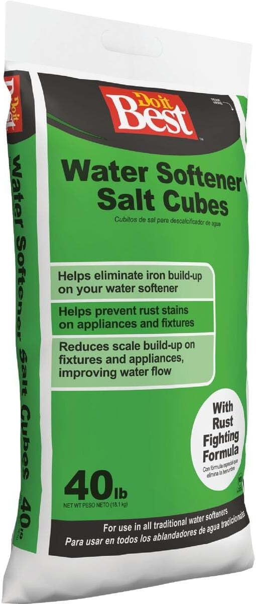 Do it Best 766436 40 Lb. Water Softener Salt Cubes with Rust Remover