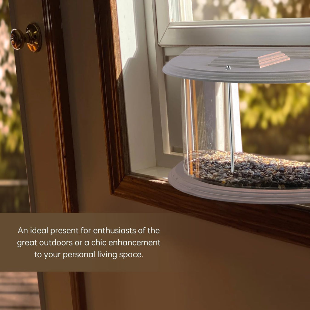 Window Bird Feeder, 180° Clear View Bird Feeder, Durable and Elegant in-Window Bird Feeder for Watching Birds