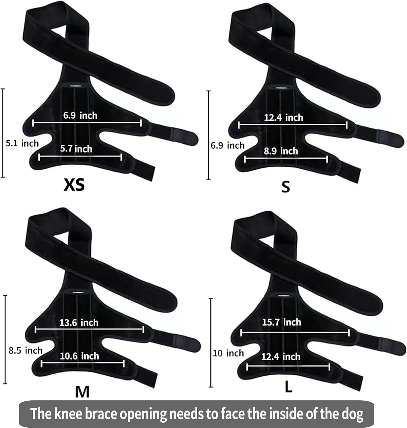 L Dog Leg Braces for Back Leg for Support with Cruciate Ligament Injury-Better Recovery with Dog Knee Brace for Torn