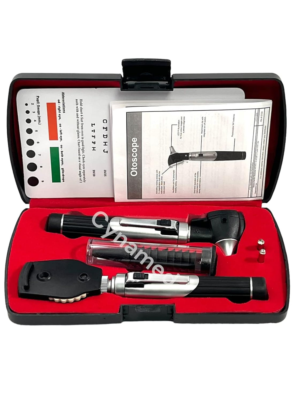 New Premium High Grade Home Use Student Otoscope Set Fiber Optic Digital Bright Led Ear Light Design 4X Magnification