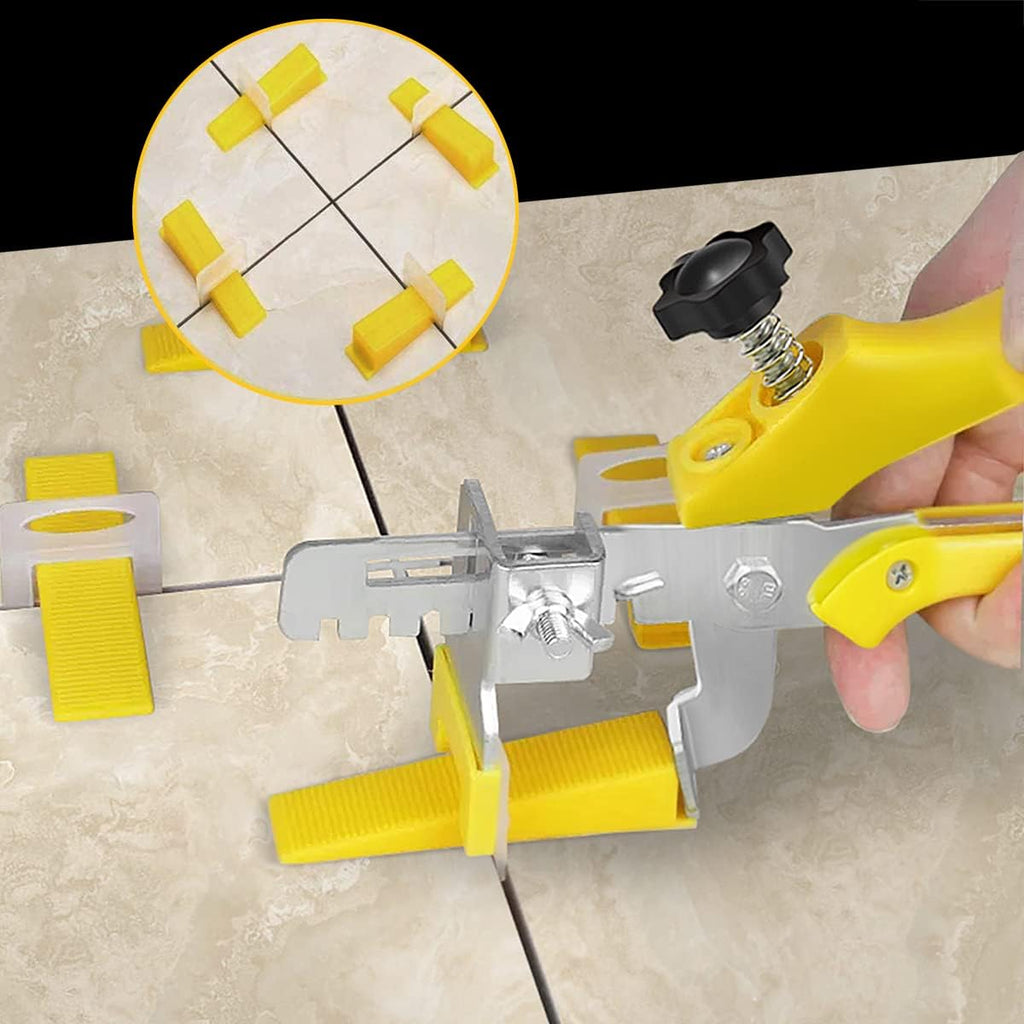 Tile Leveling System with Plier, 600 Tile Spacers 1/8" and 200 Wedges | Tile Leveling Clips with Tile Plier, Anti