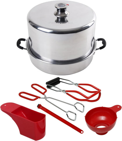 Steam Canner with Temperature Indicator (Aluminum Steam Canner + Tools)
