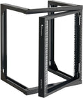 VEVOR 12U Wall Mount Server Rack, 150 lbs Max Load Capacity, Open Frame Network Rack with 180 Degrees Gate Swing, Carbon Steel, for 19-Inch IT Network Equipment & AV Devices Computer Server, Black