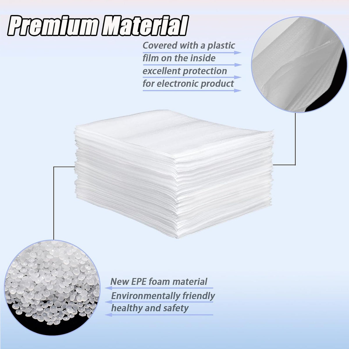 XHmax 100PCS 6x8Inch Cushioning Foam Pouche for Moving and Storing