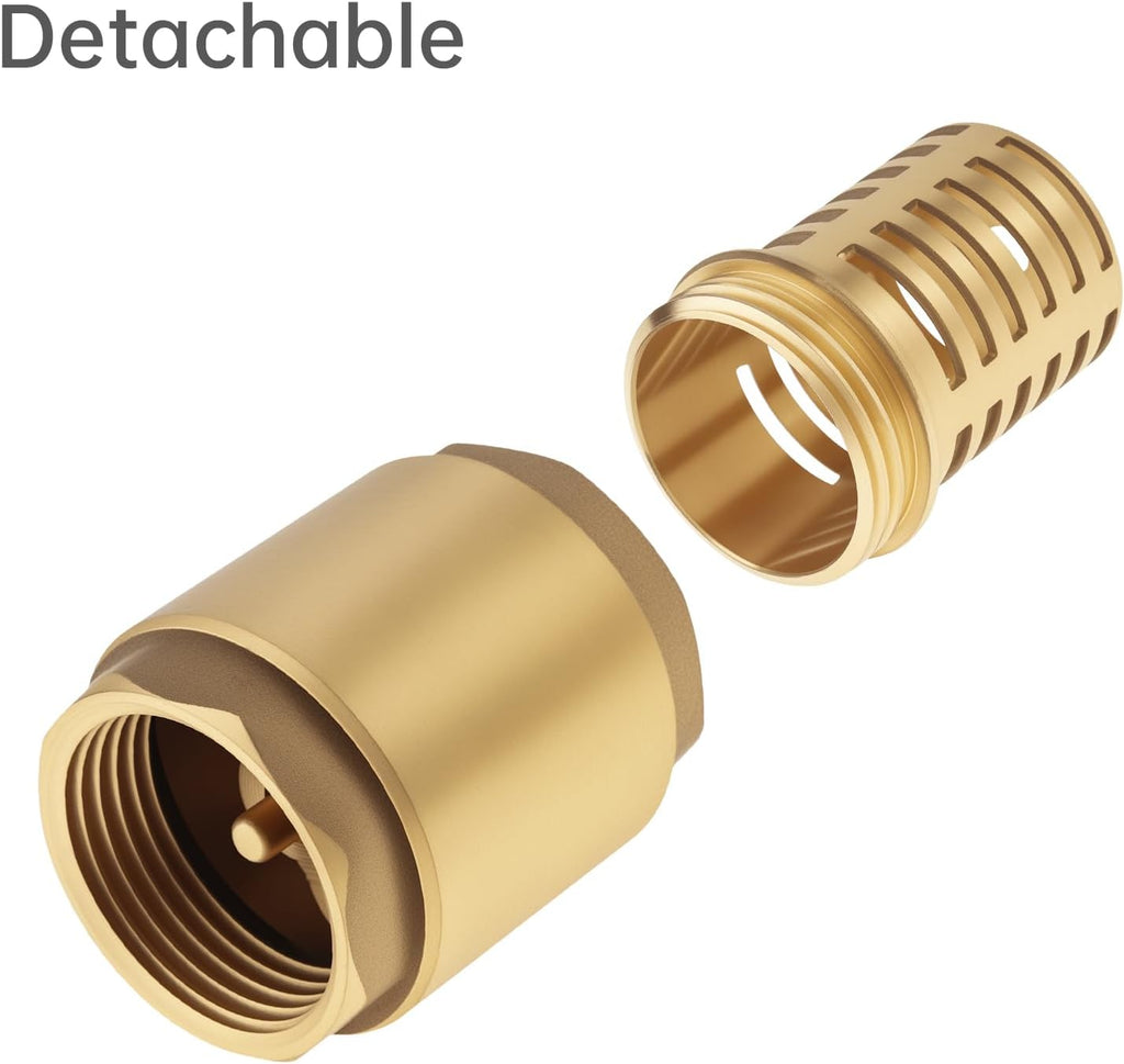 1 Inch DN25 Brass Foot Valve with Filter Spring Check Valves Bottom Valve