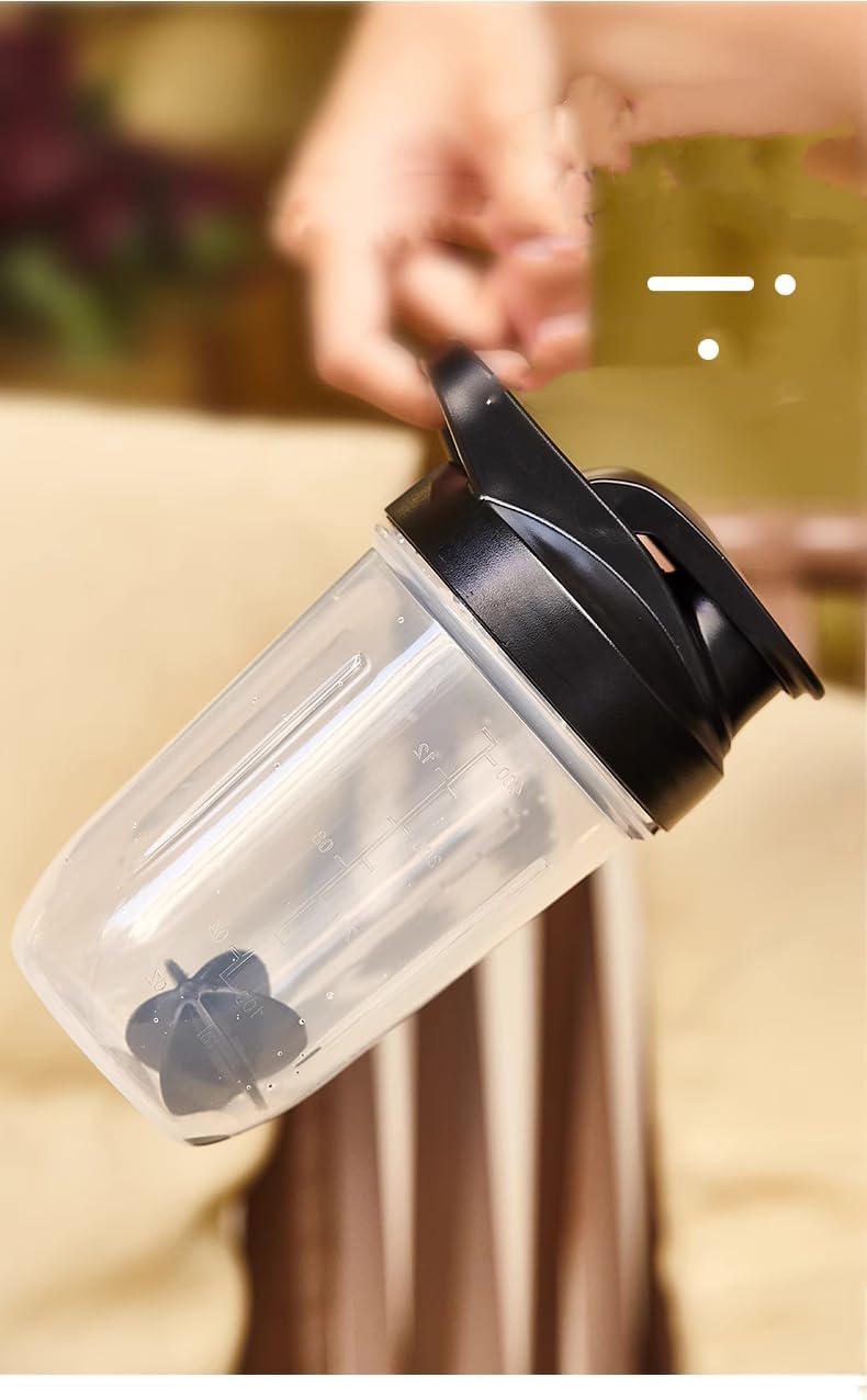 Protein Shaker Bottle 400ML/16Oz w. Shaker Ball for Protein Shake, Shaker Bottle with Mixing Ball, Leak-Proof