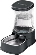 Automatic Dog Water Dispenser Gravity Stainless Steel Water Waterer Feeder, 100% BPA-Free Large Capacity Water