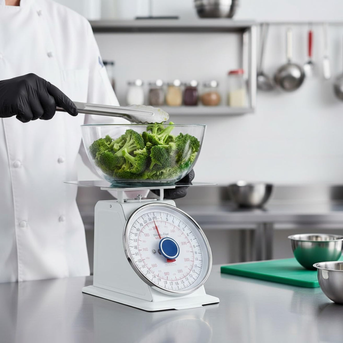 2 lb. Mechanical Kitchen Flat Platform Weighing Food Scale- Heavy Duty Portion Control Mechanical Kitchen and Food