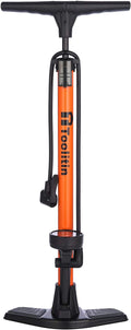 Floor Bike Pump with Gauge,High Pressure,Bicycle Pump Compatible with Presta and Schrader Valve,Bike Tire Pump for