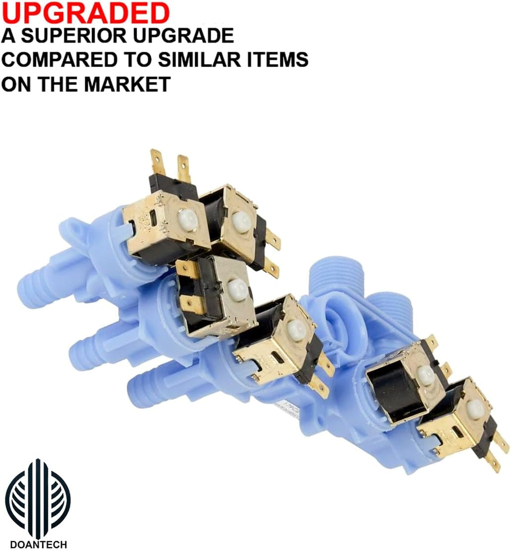 Upgraded Washer Water Inlet Valve Assembly Replacement for Whirlpool 7MWTW8800AW0 WTW7800XB1 WTW7300XW1 WTW7300XW2 WTW7320YW0 WTW7340XW1 WTW7340XW2 WTW7600XW0 WTW7600XW1 WTW7600XW2