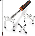Retractable Pool Cue Bridge, Billiards Cue Rest with 3 Pieces Removable Alloy Bridge Head, Snooker Pool Cue Bridge