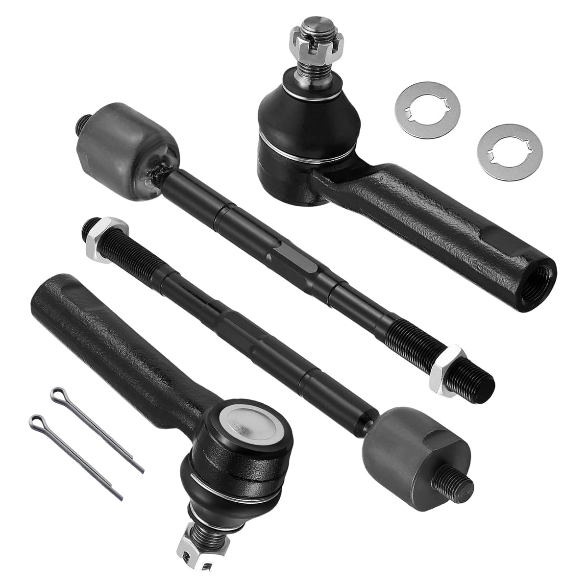 4PCS ES80895 EV800529 Front Inner/Outer Tie Rod Ends Kit Compatible with Toyota Tacoma 2005-2018