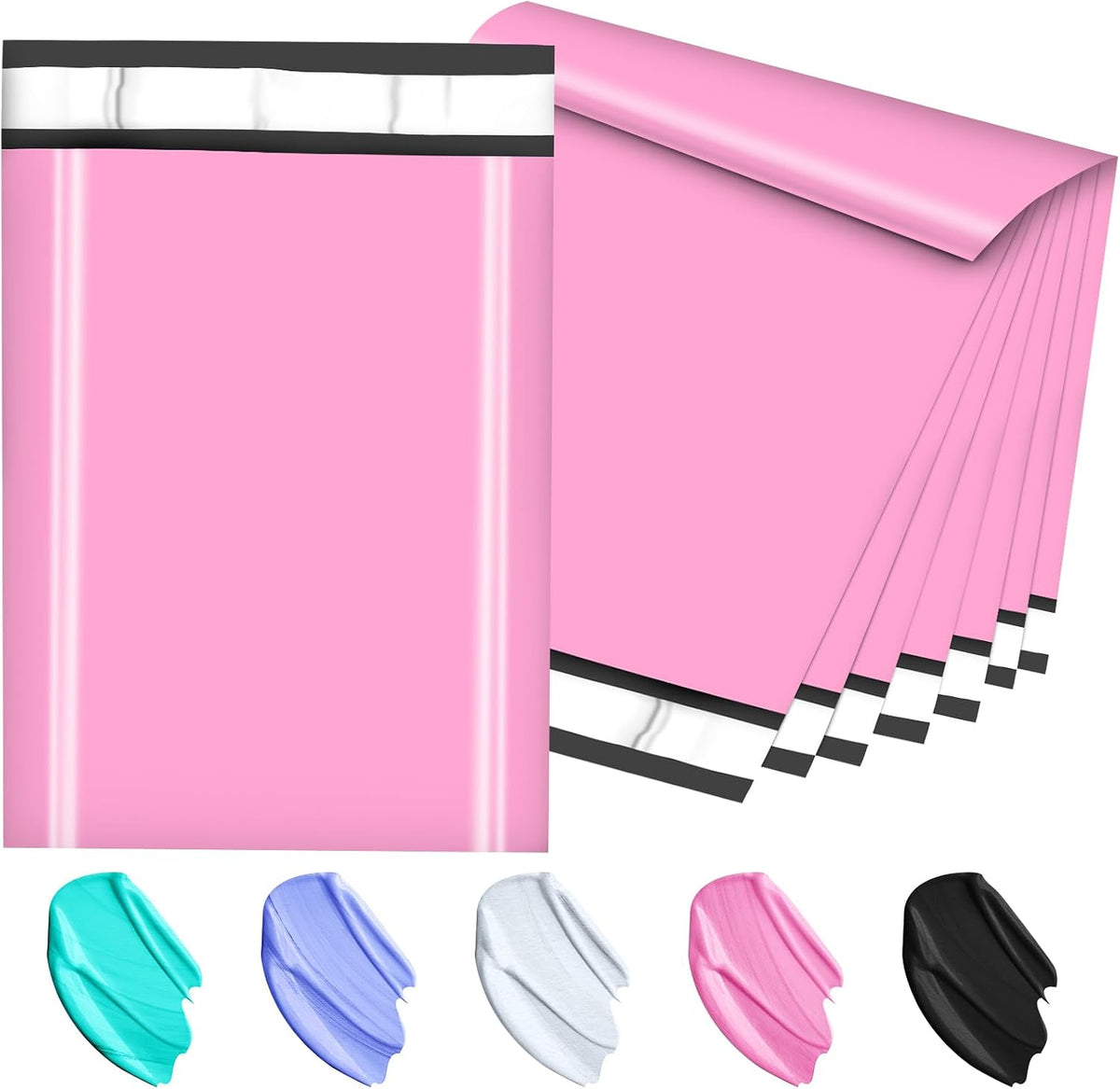 Poly Mailers 10x13 Inch 200 Pcs, Pink Shipping Bags, Mailing Envelopes with Self Seal Adhesive Strip, Waterproof and