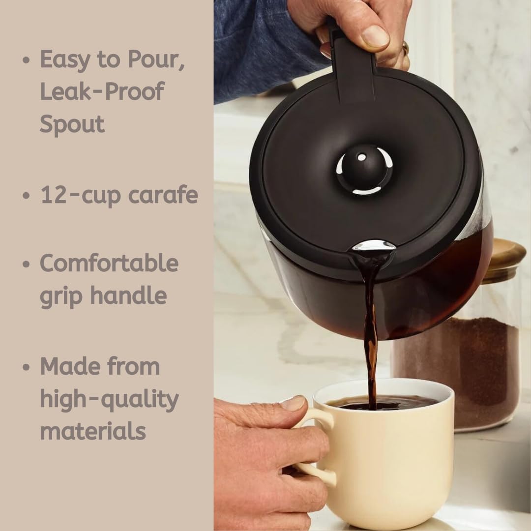 Replacement 12-Cup Coffee Pot Carafe for Keurig K-Duo Essentials & K-Duo Essentials Hot & Cold Brewer Models (K-Duo
