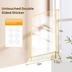 5X7 Acrylic Sign Holder Double-Sided Gold Frames,6 PCS