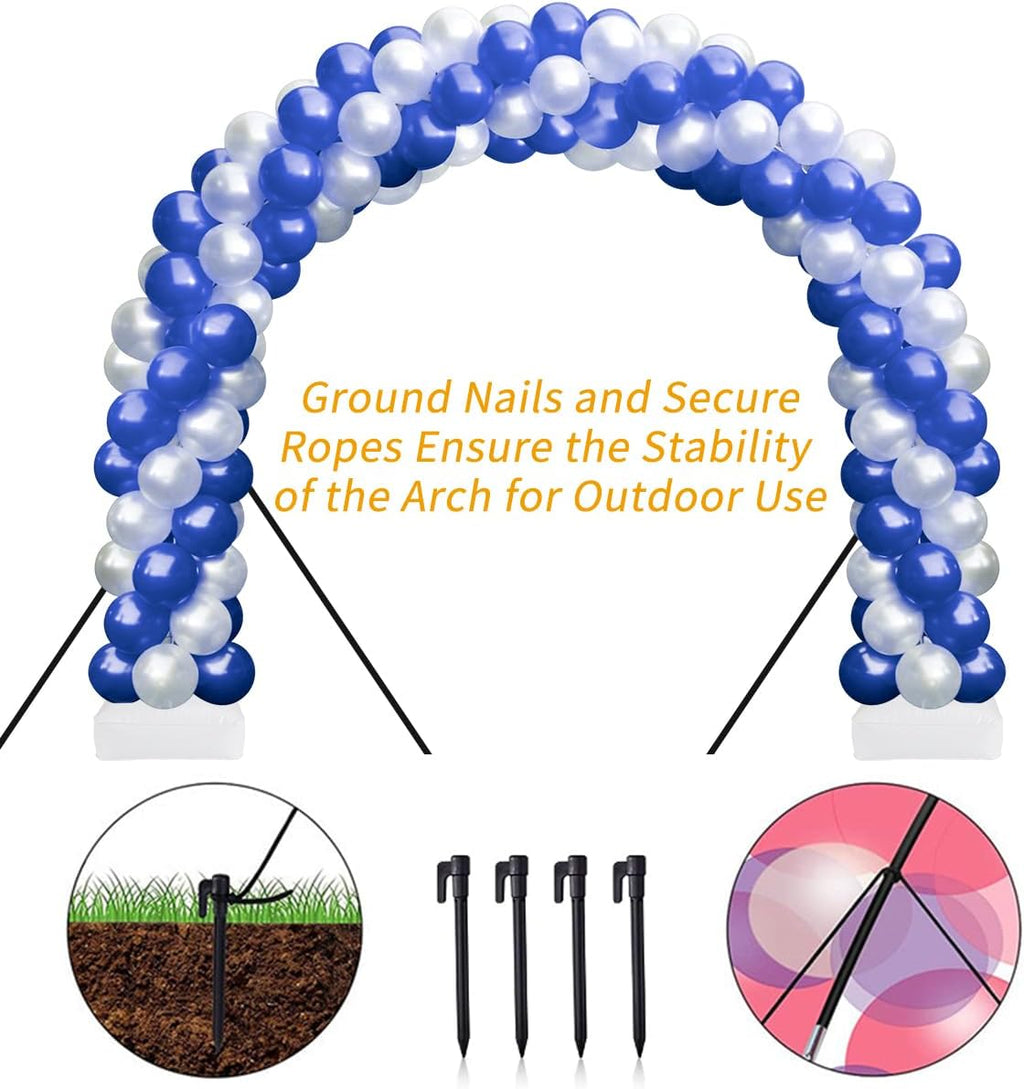 Balloon Arch Kit, 8ft Tall & 9ft Wide Adjustable Balloon Arch Frame Stand with 2 PVC Bases,2 Water Fillable Bags