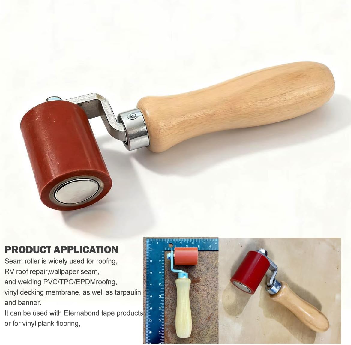 Seam Roller Smoothing Tool for Hot Air Welding PVC/TPO/EPDM Tarpaulin Welding Flooring Tpo Roller Tape repair RV Tape