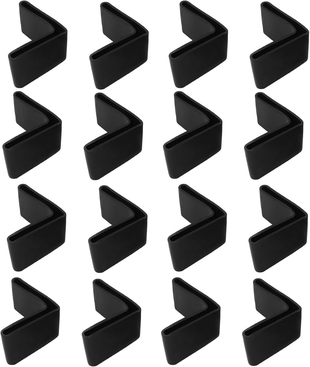Rubber Angle Iron Caps, 1-1/2inch/40mm, 16 PCS, L Shaped