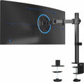 Single 13 to 38 inch Ultrawide Monitor Arm Desk Mount, Regular Screens up to 32 inches, 22 lbs capacity, Fully