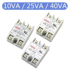 BIK 1pcs SSR-10 25 40 50 60 75 80 100DA DC Control AC SSR White Shell Single Phase Solid State Relay Without Plastic SSR-25DA SSR-40DA(AA,SSR 40)