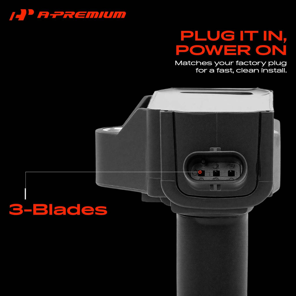 A-Premium Engine Ignition Coil Pack Compatible with Jaguar & Land Rover