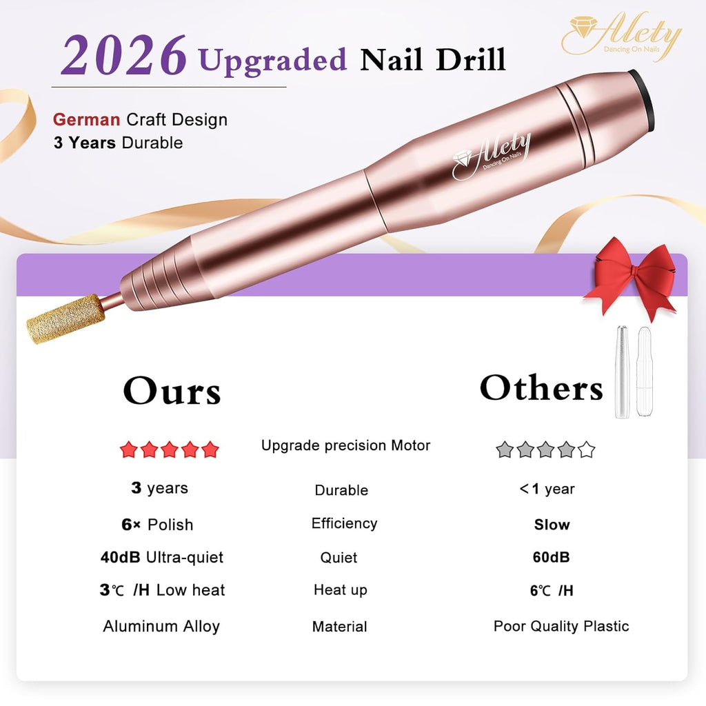 Electric Nail Drill Kit, Electric Nail File for Acrylic Gel Nails
