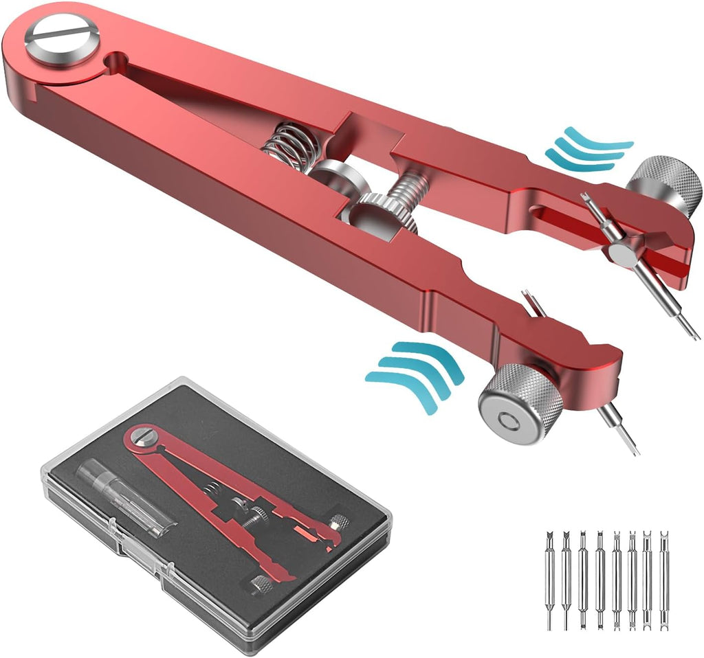 Watch Spring Bar Plier Tool Kit, 6825 Spring Bar Tweezer Tool with Durable 8 Alloy Steel Pins for Watch Wrist Bands