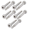 uxcell 10pcs 304 Stainless Steel Hex Socket Shoulder Bolt 5mm Dia 20mm L M4