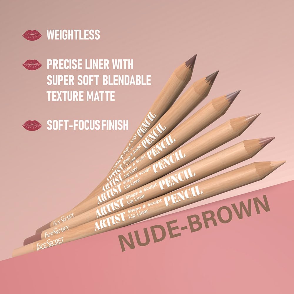 6pcs Nude Brown Lip Liner Makeup Set - Waterproof & Smudge-Proof Matte Pencil, Long-Lasting & Durable, Smooth & Easy