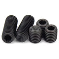 1/2"-13x1/2 Socket Set Screws, Cup Point, Coarse, Alloy, Black Oxide, 25-Pack