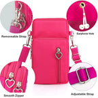 Crossbody Wallet Phone Bag for Women, Nylon Small Crossbody Shoulder Bag Arm Bag, Cell Phone Purse, Mini Wallet with