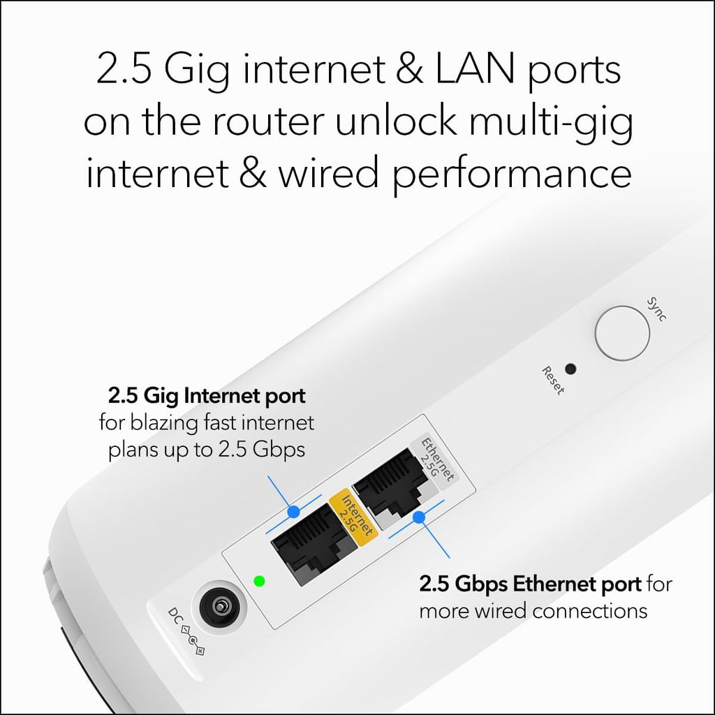 Orbi 370 WiFi 7 Mesh System Dual-Band, Up to 6,000 sq ft, 3 Pack | Mesh Router + 2 Satellite Extenders, Up to 5 Gbps