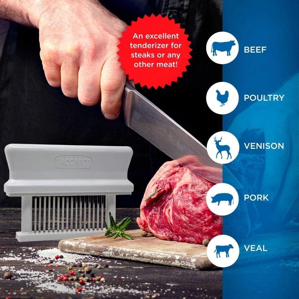 16-Blade Meat Tenderizer, Original Super Mini Meat Tenderizer, ABS Columns, 1.00 x 4.00 x 5.8 Inches, White