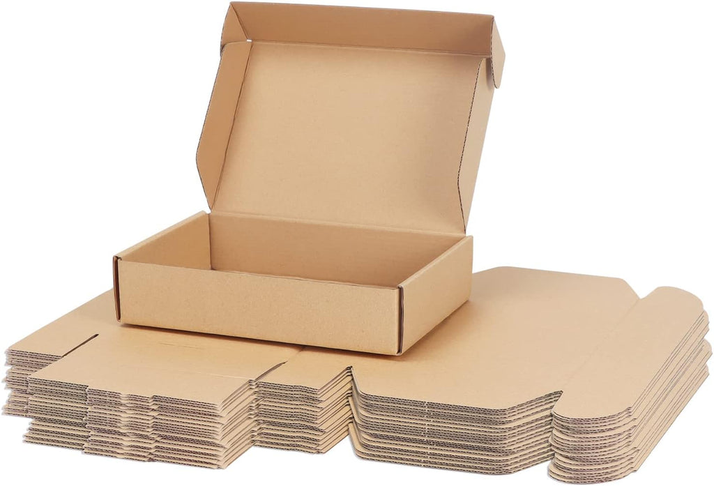 25 Pack 9x6x2 inch Small Shipping Boxes, Brown Mailing Boxes
