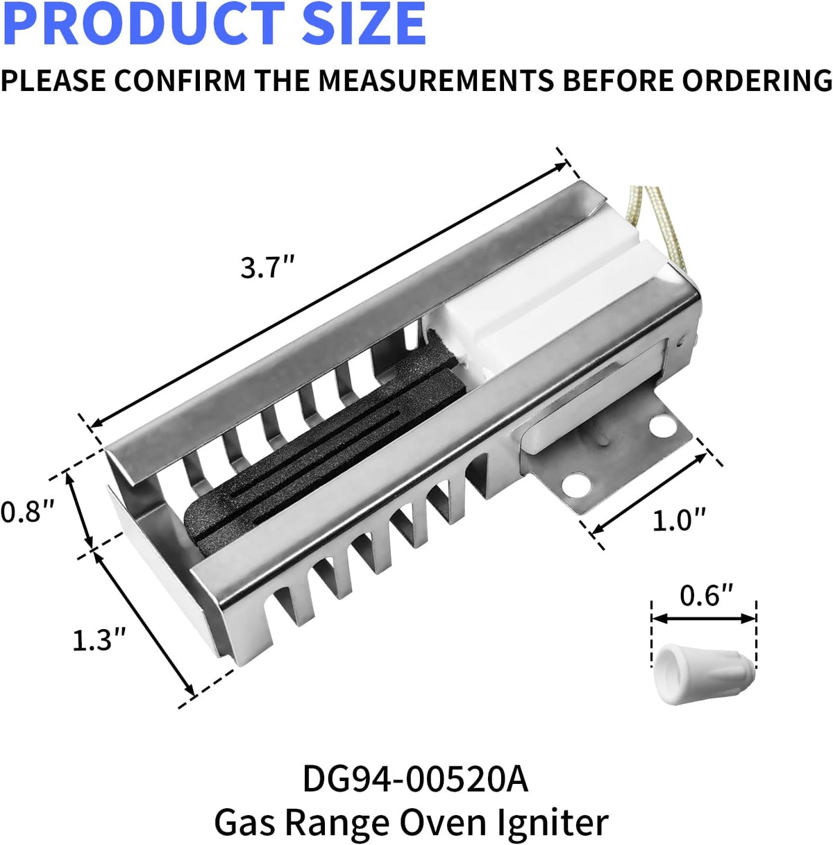 DG94-00520A Gas Oven Igniter for SamsungNX58F5500SS NX58H5600SS NX58H9500WS