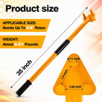 Manual Rebar Bender Tool for 5/8 Inch Steel Bar, Heavy Duty Rebar Bending Tool and Steel Rod Bender with Anti-Slip