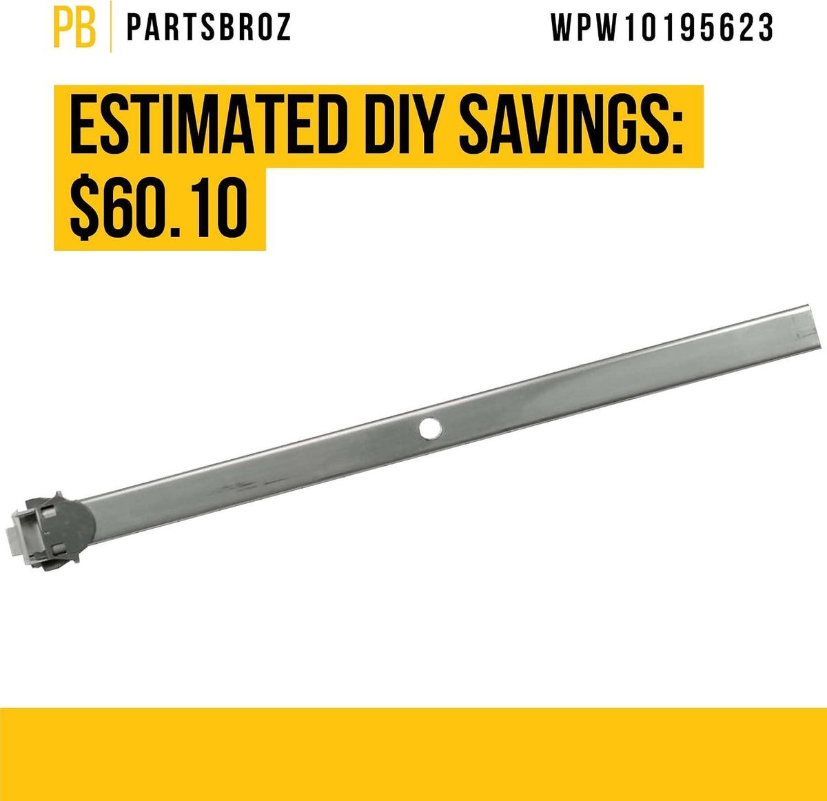 Dishwasher Dishrack Slide Rail Track for Maytag MDB7759SAW0