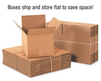 BOX USA Shipping Boxes Medium 14"L x 14"W x 24"H 15-Pack, Cardboard Box for Shipping, Moving, Mailing, Packing