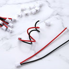 20 Sets JST PH 2.0 Connector 2 Pin Male & Female Plug Kit with 10cm 22AWG Silicone Wire Cable, 2.0mm Pitch Micro Connectors Wire Socket for RC Battery, PCB, LED Light Strips, 3D Printer