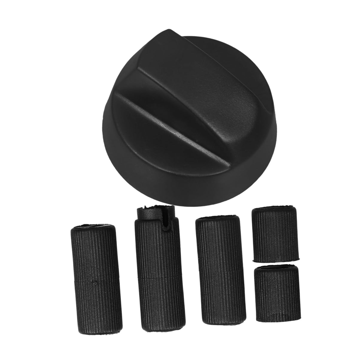 Universal Black Oven Control Knobs Replacement with 5 Adapters for Stoves