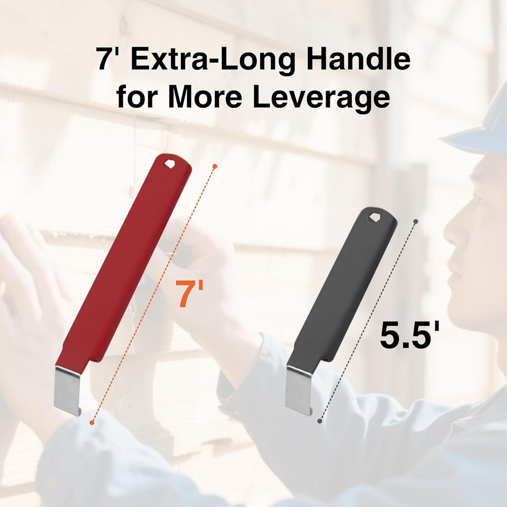 Vinyl Siding Removal Tool with Extra Long Handle, 7" Steel Blade Vinyl Installation and Removal Tool for Installation