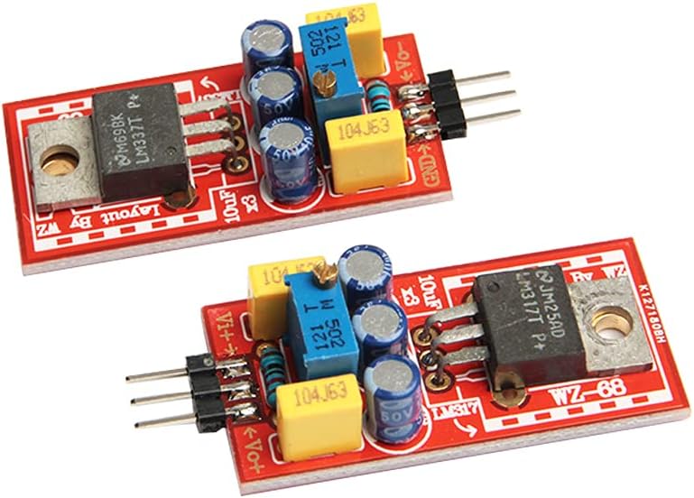 Acxico 2 pcs LM317 and LM337 1.3V~42V Positive/Negative Adjustable Voltage Power Regulator Board