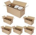 6 Sets Dish Packing Boxes for Moving, 24 x 12 x 11 Inches