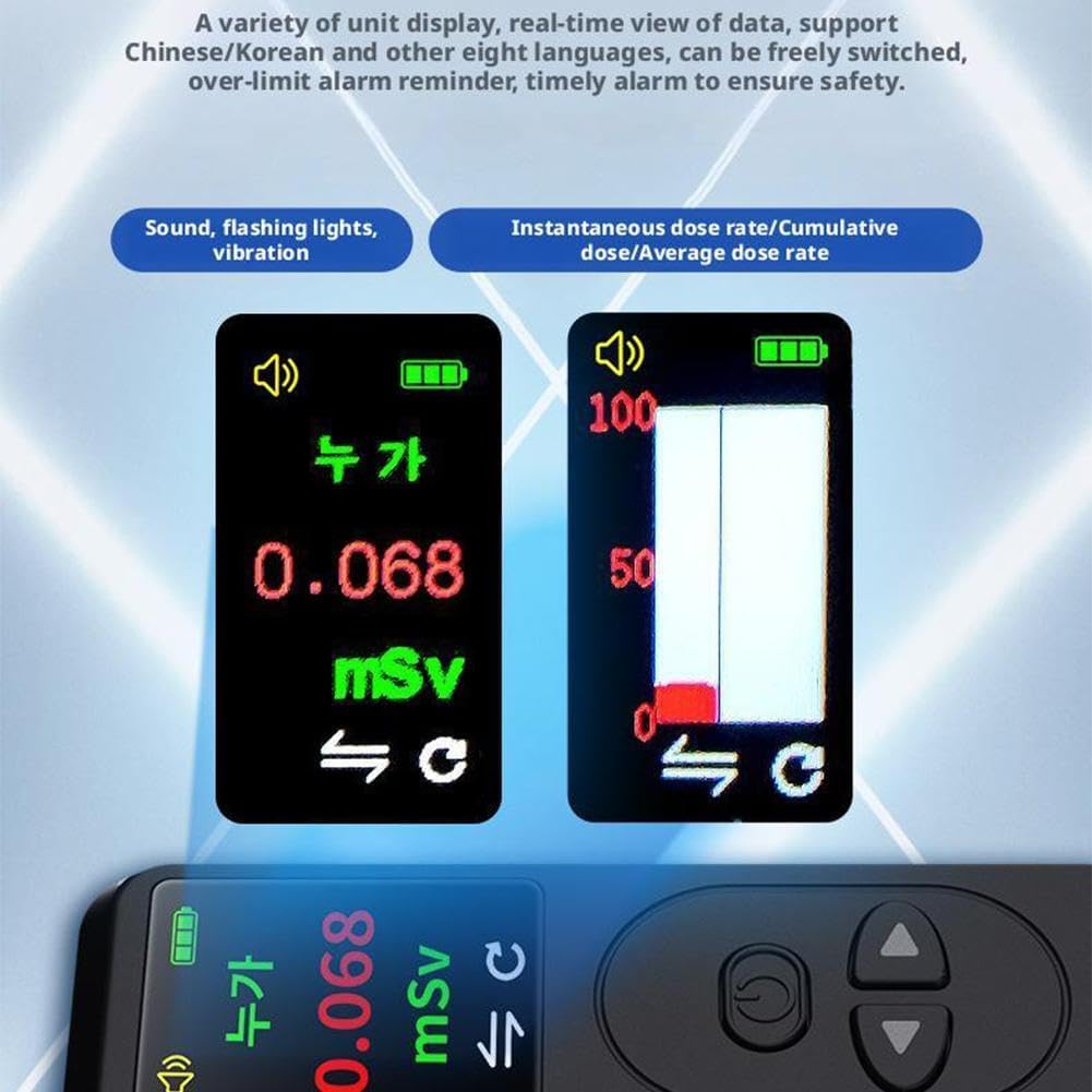 Nuclear Radiation Detector, Portable Handheld Geiger Counter, Household Nuclear Radiation Tester for Beta Gamma X Ray