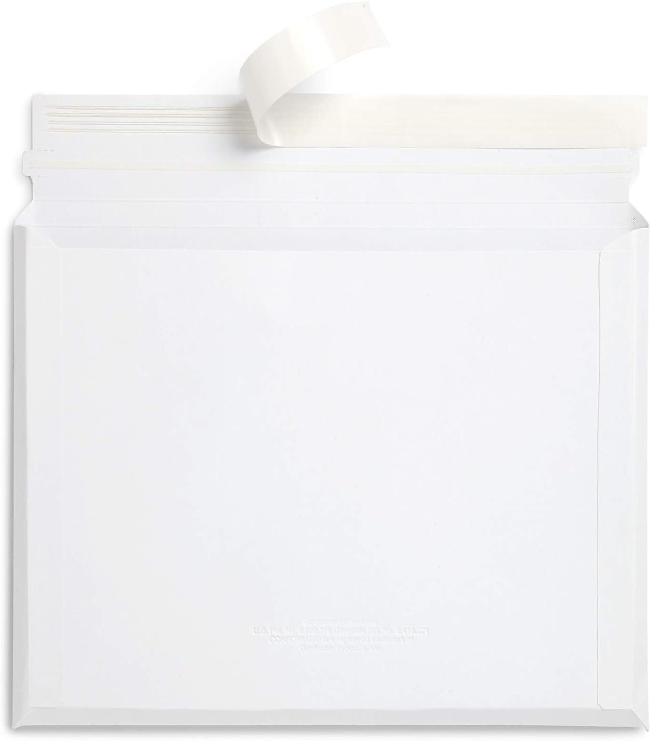 25 Rigid Envelopes, Large Expanding Envelopes Self Seal, Rigid Mailer with E-Z Open Tear String, White 9 3/4 x 12 1/4